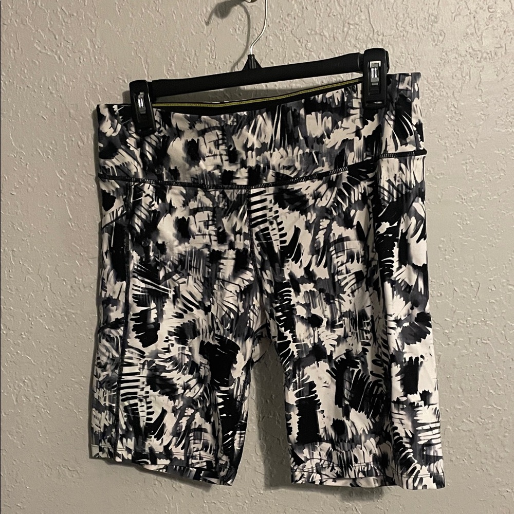 Calvin Klein Abstract Black and White Bike Shorts